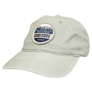 Old Main, Uscape, Utah State, Aggies, Patch, Cap, Hat, Gray